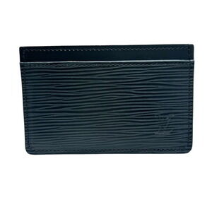 Louis Vuitton Epi Porte Carte Wallet Noir Black Card Case Accessories
